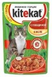 Паучи для кошек Kitekat с говядиной в желе 0,1 кг.